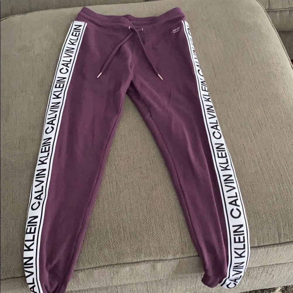 Calvin Klein sweatpants.